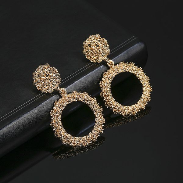 

laramoi big hoop earrings for women geometric party birthday jewelry gifts for friends gold color beauty female earring, Golden;silver