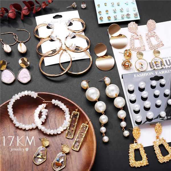 

2019 fashion earrings gold drop earrings for women round shell acrylic geometric earring brincos ethnic vintage jewelry, Silver