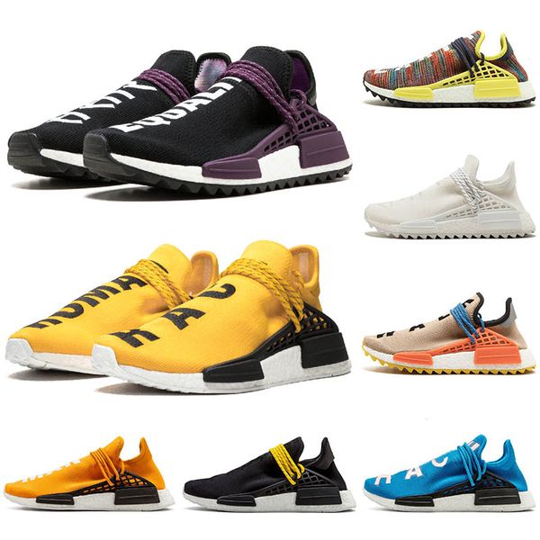 

Primeknit Human Race Hu PW Mens Womens Shoes Equality Yellow Solar Pack Men Trainers Triple White Black Womens Designer shoe ADDS
