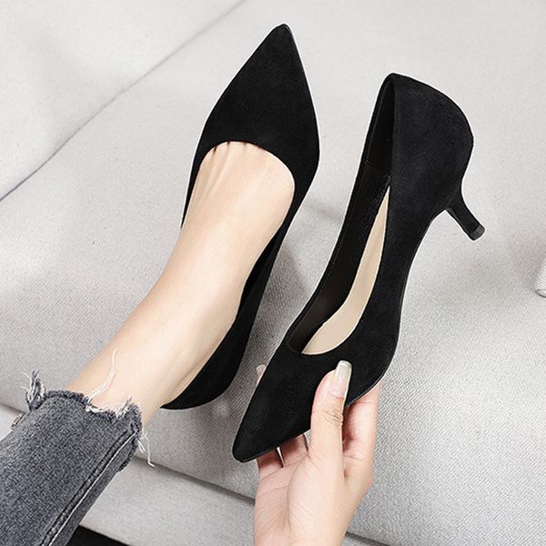 

2020 new women's high heel pumps pointed toe nude shoes stiletos de mujer casual black work pumps shoes lady femal