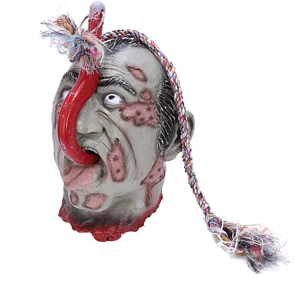 

opening promotion-hanging bloody dead man evil head horror haunted scary halloween prop decoration style 01