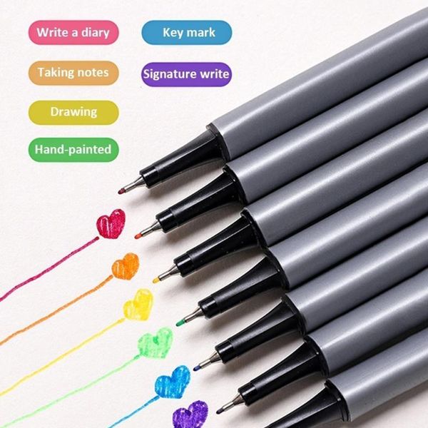 

20/24/48 colored highlight pen marker set drawing manga calligraphy graffiti art supplies hook liner dual tip brush pen markers