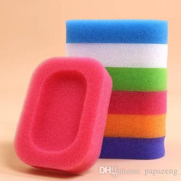 

wholesales 2019 bathroom kitchen creative mesh sponge soap dish box shower washing holder(random color