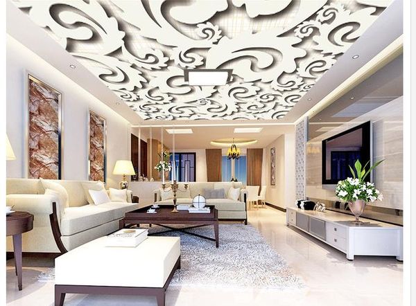 

art pattern ceiling ceiling simple tv background wall 3d ceiling murals wallpaper