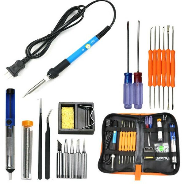 

pro 7in1 60w adjustable electric temperature gun welding soldering iron tool kit