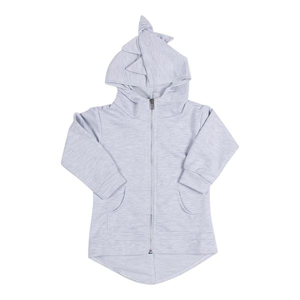 

2019 new autumn winter kids boys girls long sleeve dinosaur animals jacket coat hooded outerwear, Blue;gray