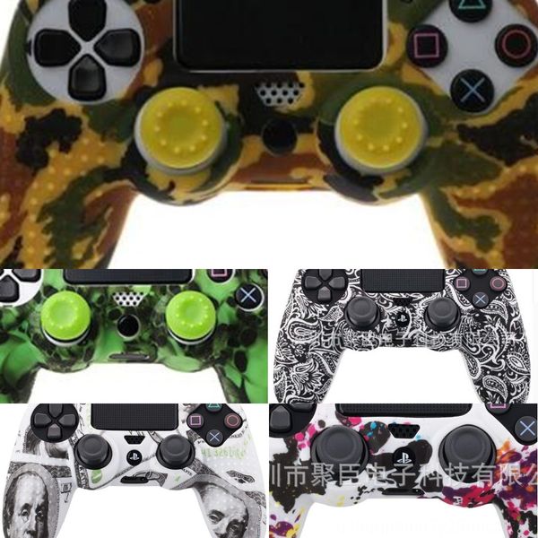 

v62hg controller black blue red soft silicone rubber gel skin case cover for ps4 non-slip