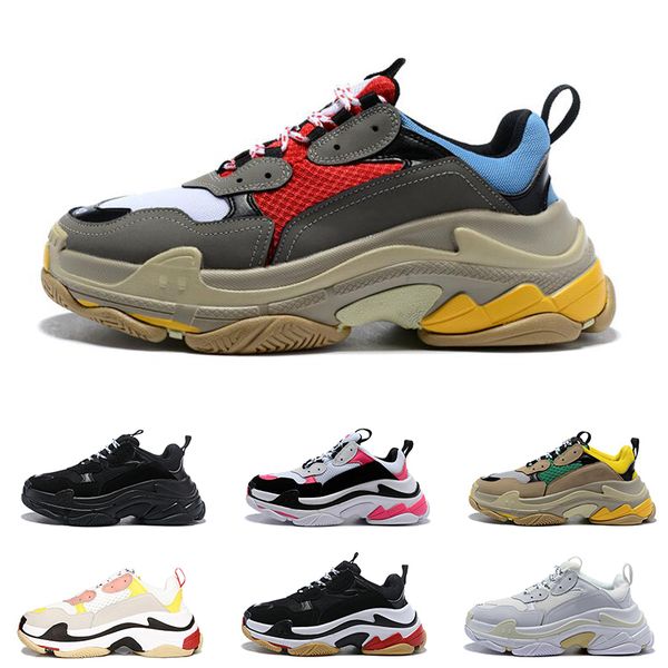 

2019 New Fashion designer Paris 17FW Triple s Sneakers for men women black red white green Casual Dad Shoes tennis luxury increasing shoe