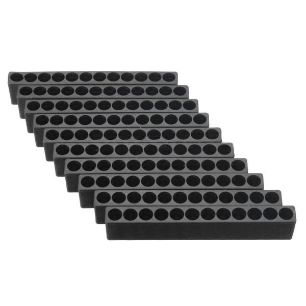 

gtbl 10pcs 12-hole screwdriver bit holder box block black for six angle 6.35mm handle
