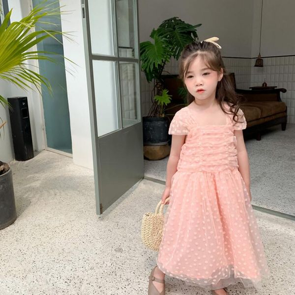 

2020 new style girls princess dress fashion cotton voile girls dresses 2-7t qh48, Red;yellow