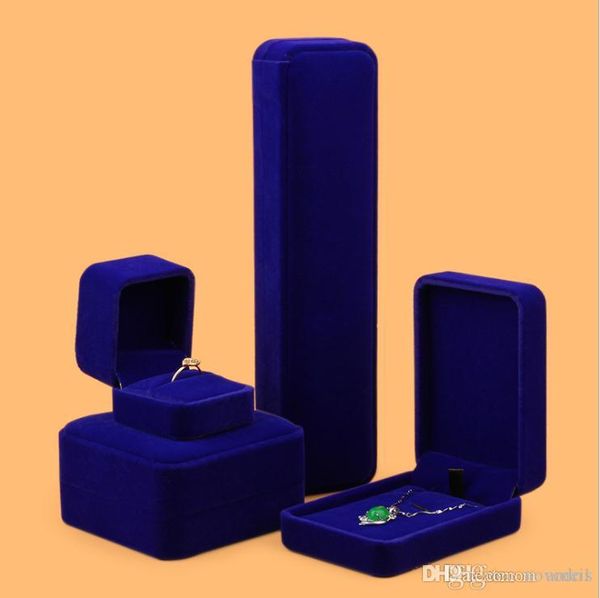 

fashion velvet ring box jewelry gift box for wedding velvet ring pendant necklace bracelet box jewelry display gift el anillo de, Black;white