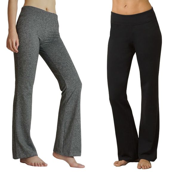 

2018 новый горячий женщины стильный высокая талия flare широкую ногу длинные брюки случайных брюки, Black;white