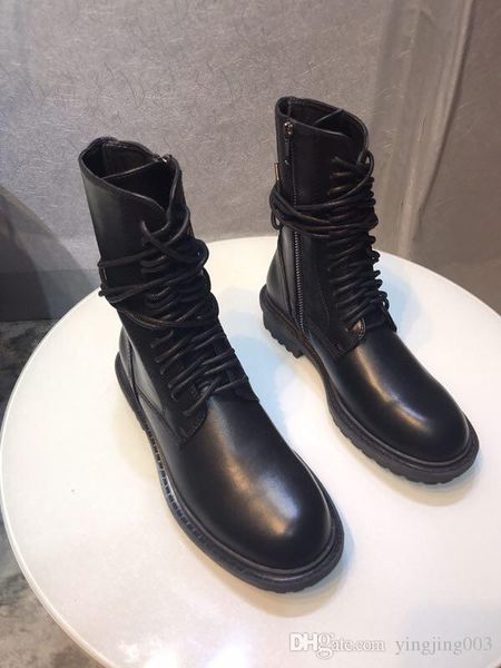 

2019 delivery luxury designer women shoes leather and heavy-duty soles comfort venting leisure lady martin boots dlm19100612, Black
