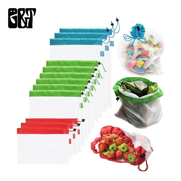 

gt 12pcs washable eco friendly mesh bags reusable mesh produce vegetable bags for grocery shopping storage fruit toys sundries