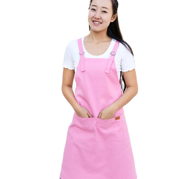 

korean fashion kitchen cooking aprons cafe restaurant nail painting men and women overalls