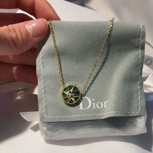 

designer necklace luxury designer jewelry women necklace emerald 925 sliver turquoise diamond necklace with original box, Silver