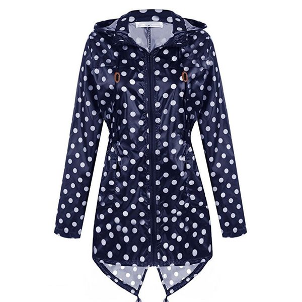 

sfit womens' waterproof lightweight raincoat hooded outdoor hiking long rain jacket dot sun protection clothing winter coat 2019, Blue;black
