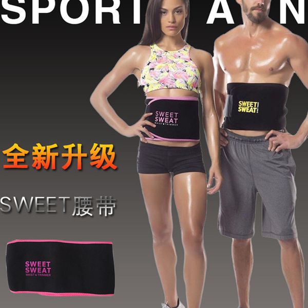 

weight loss sweat band wrap fat tummy sauna belt for walking jogging bodywear shapewear body shapers waist trimmer belt, Black;white