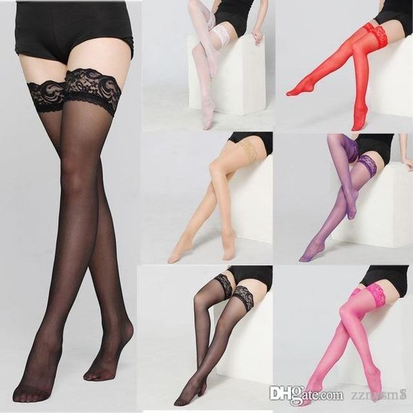

thigh stocking lace stay up thigh high stockings nightclubs pantyhose fashion women ladies girls silk stockings boots leggings, Red;black