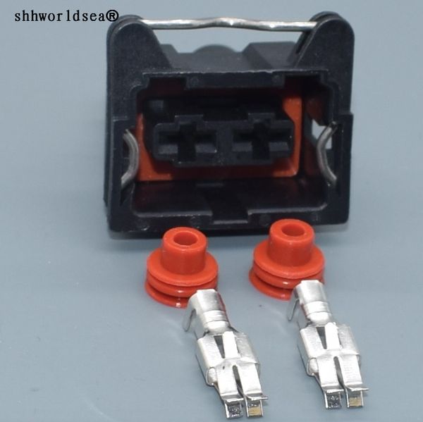 

shhworldsea 2pin auto socket 6.3mm dj70252c-6.3-21 car