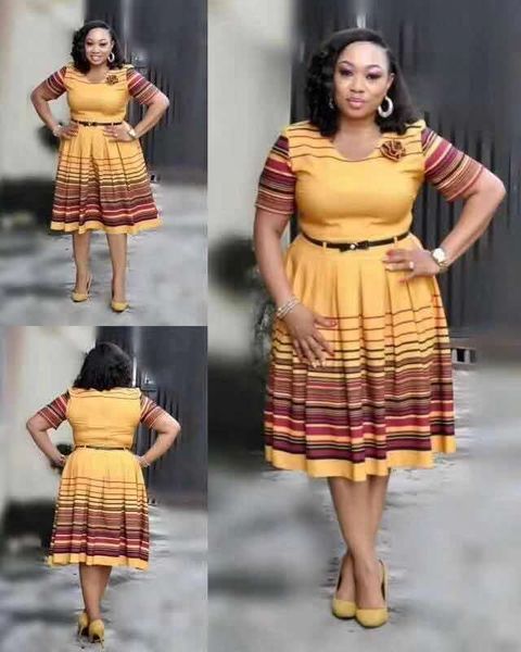 2019 nuove donne africane stile moda elegante estate plus size abito XL-4XL