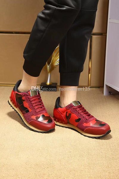 

new [original box] 2019 luxury designer rock stud sneaker shoes women,men casual shoes rock runner trainer party wedding shoes, Black