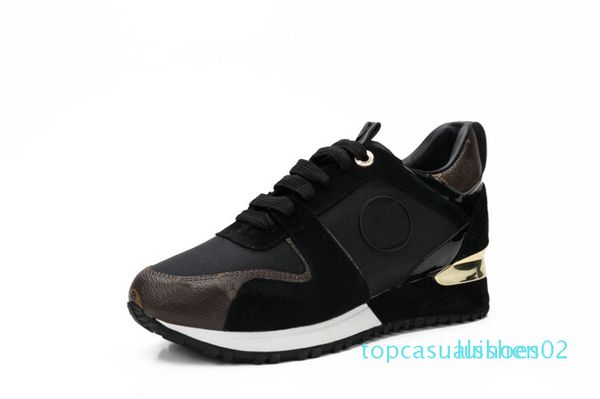 

2018 popular designer sneakers leather trainers women mens casual shoes fashion mixed color with box size 36-45 t02, Black