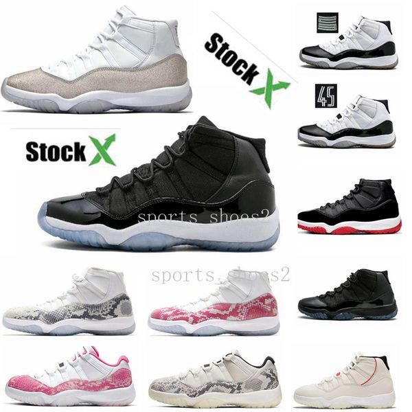 

Stock X 11 Bred 2019 Mens Basketball shoes Metallic Silver WMNS 11s Loyal Blue 4s What The 4 Men Women Sports sneakers threefive36-47