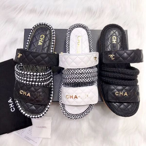 

New 2019 luxury de igner women flat lipper non lip brand andal ummer comfortable traw beach cau al lipper