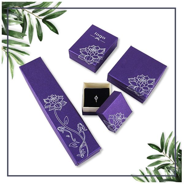 

[ddisplay]lotus purple tiny jewelry box glamour ring boxes wayfair earring small jewelry display personalized necklace package box for girl, Black;white