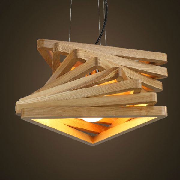 

creative design light spiral wood pendant light wood dinning hall hanging lamps wooden rustic lighting fixture living room