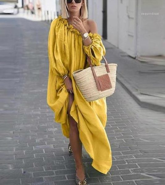 

dresses fashion slash neck solid color womens long dresses casual designer female clothing graceful womens casual, Black;gray