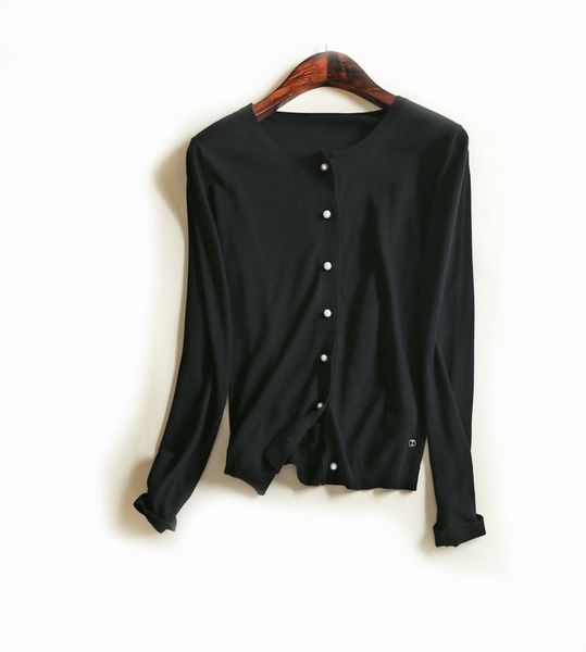 

women solid cardigans long sleeve basic sweater 15%cashmere 85%natural silk knitted sueter 2016 fall winter, White;black
