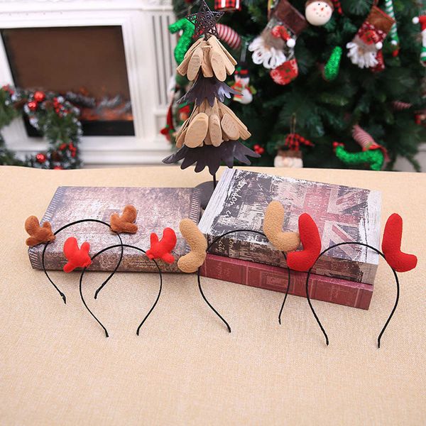 

christmas headband santa xmas party decor double hair band clasp head hoop for gift christmas decor #2n6