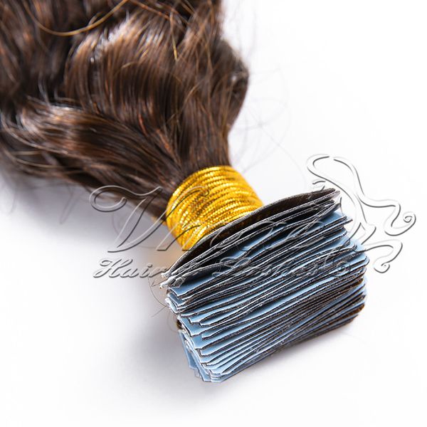 100g Afro Kinky Curly Body Water Deep Wave gerade 3B 3C 4B 4C Virgin Natural Skin Weft Tape In Human Hair Extensions