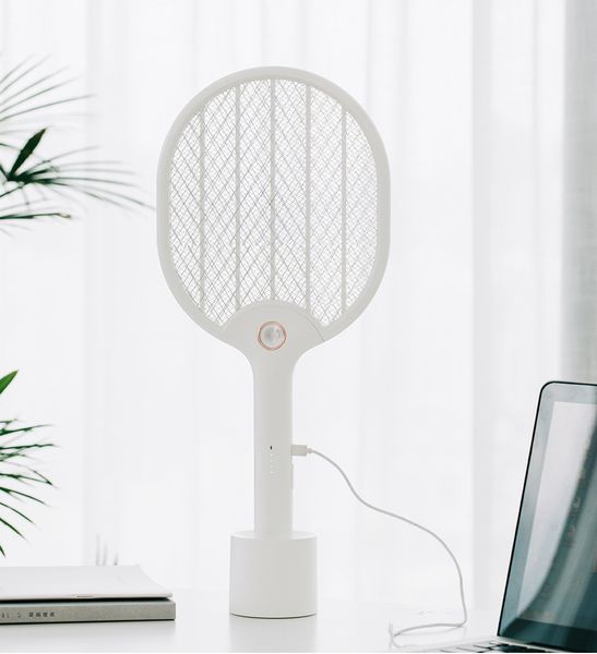 

xiaomi youpin electric mosquito swatter rechargeable led electric insect bug fly mosquito dispeller killer racket 3-layer net