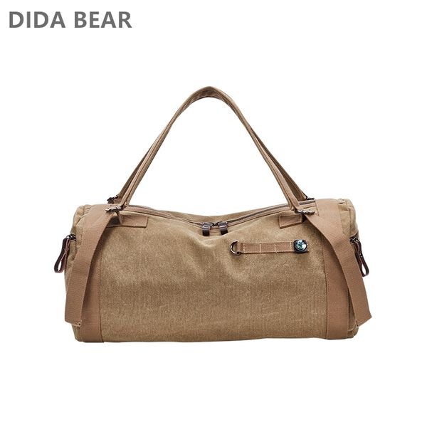 

didabear canvas travel bag men handbags male designer large capacity leisure shoulder bags man multifunction mountaineering bag