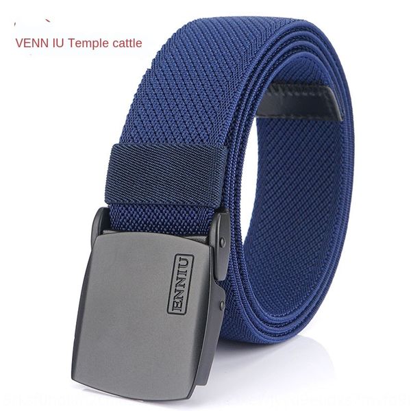 

male and female studenttraining outdoor tactical belt leisure elastic sports pants canvas sports pants nylon canvas belt, Black;brown