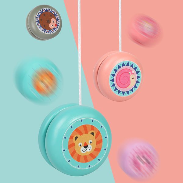 

деревянные животных йойо шаровой симпатичный мультфильм pattern деревянные yoyo бал игрушки для детей yoyo бал игрушки раннее образование об