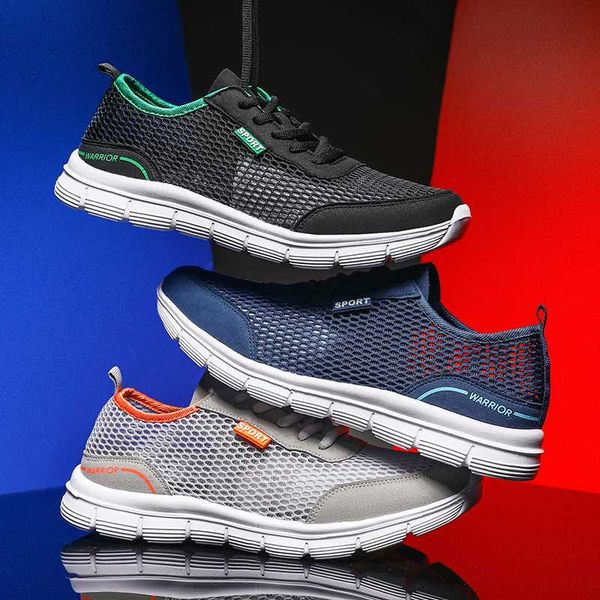 

men shoes fashion new single mesh breathable running sneakers casual net hole walking shoes teen slip-on comfortable sports gym