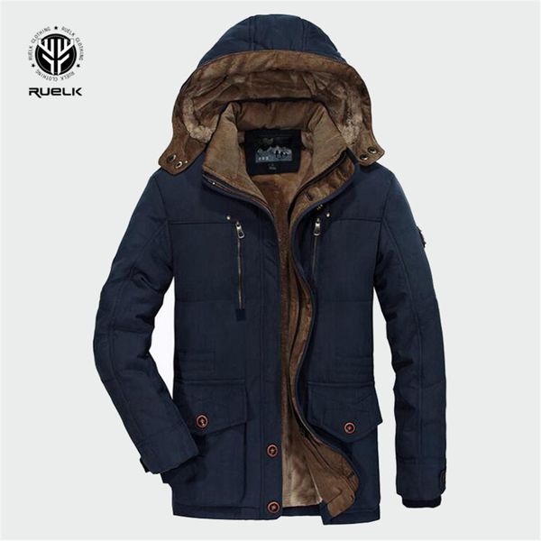 

winter parka men coats 2018 thick warm jacket men cotton hooded outwear warm coat plus velvet couple cotton parka coat, Tan;black