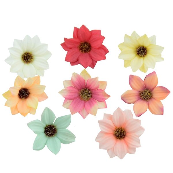 

30pcs 6cm artificial gerbera flower head home party decoration scrapbooking accessories wreath diy head craft fake flowers