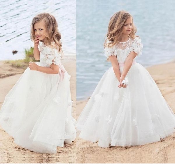 

очаровательное белое платье девушки цветка принцесса pageant бальное платье свадьба невесты формальное детское вечернее платье gnytz318, White;blue