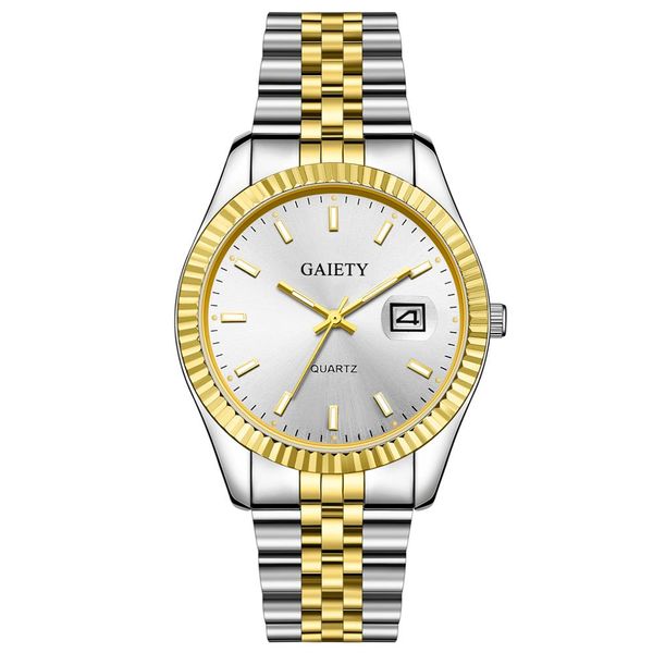 

мужская нержавеющая сталь ремешок смотреть роскошные водонепроницаемые спортивные кварцевые часы мужчины дата календарь дисплей армия наручн, Slivery;brown