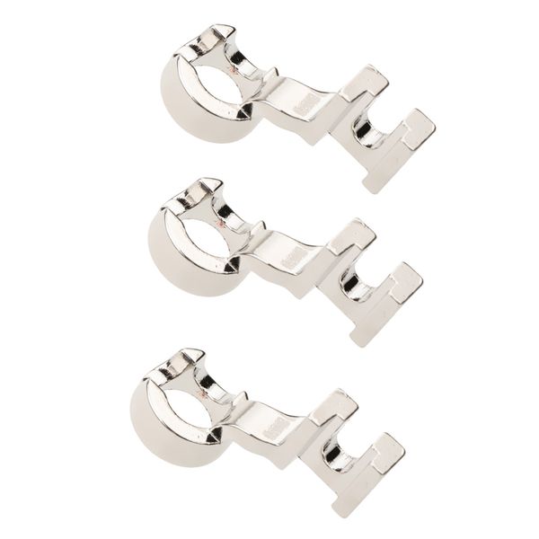 

3pcs silver stainless steel ruler foot motion darning patchwork presser foot low shank universal, Black