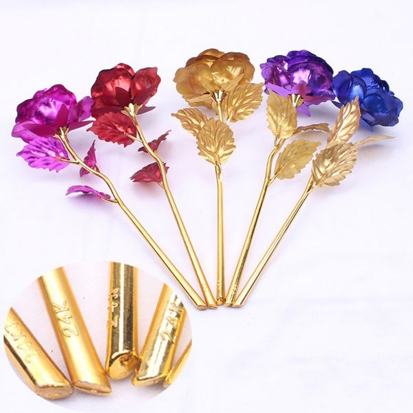 

artificial gold foil rose flower night light no battery led light string in glass dome on wooden base the gift for women gi, Black;blue