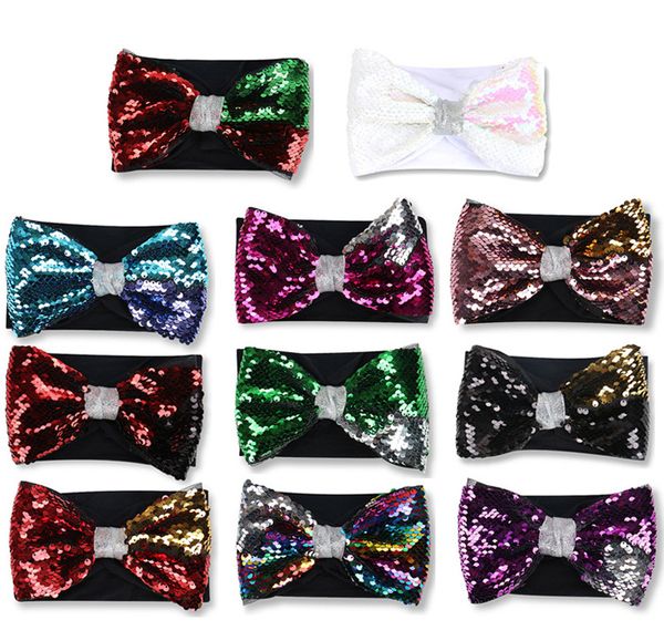 

new designbaby sequins headband reversible glitter girl sequins mermaid hairband fashion headwear kids hair accessories 10*16cm