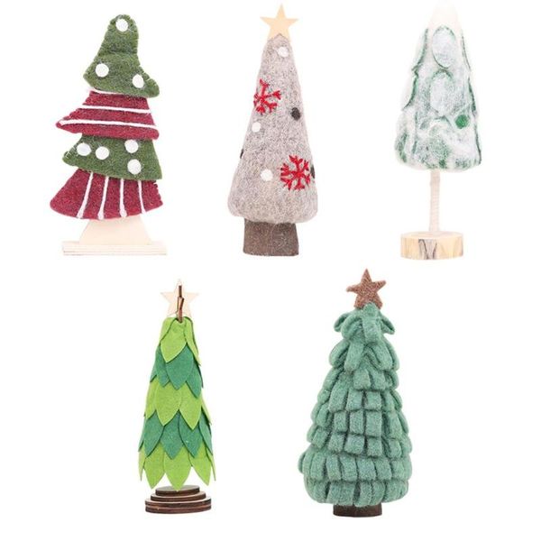 

christmas wool felt xmas tree home office bar window decoration ornaments