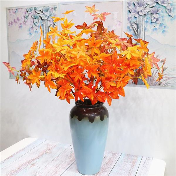 

decorative flowers & wreaths 10pcs fake long stem (4 stems/ piece) simulation 3d maple greenery for wedding home artificial plants