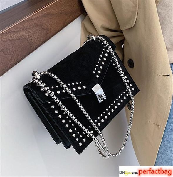 

designer shoulder bag scrub leather small shoulder messenger bags for women chain rivet lock crossbody bag female travel mini bags 3